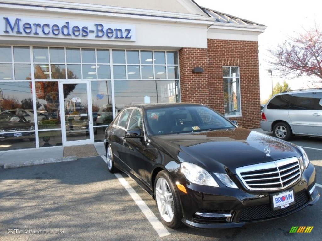 2013 E 350 4Matic Sedan - Black / Almond/Mocha photo #1