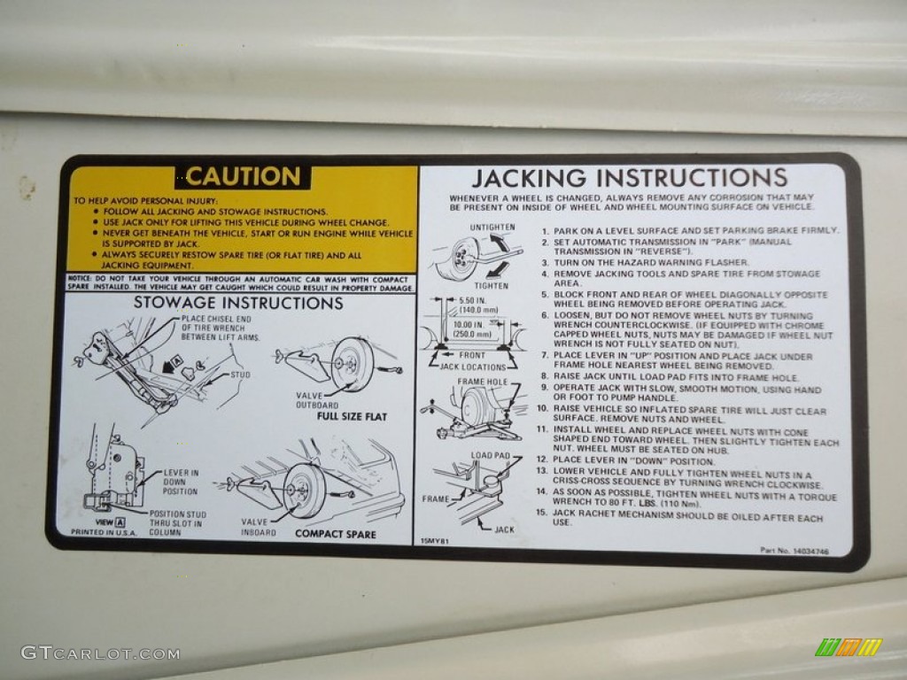 1985 Oldsmobile Cutlass Supreme Brougham Coupe Info Tag Photos