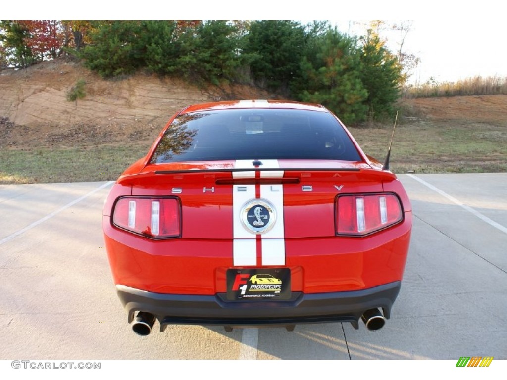 2011 Mustang Shelby GT500 SVT Performance Package Coupe - Race Red / Charcoal Black/White photo #5