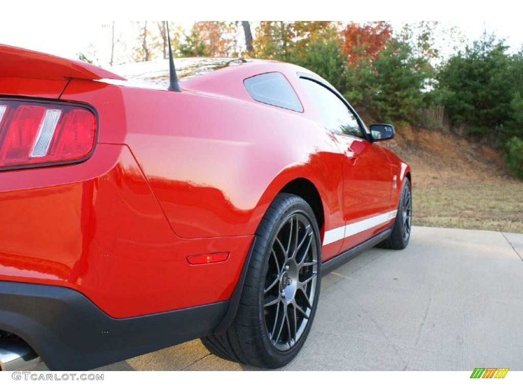 2011 Mustang Shelby GT500 SVT Performance Package Coupe - Race Red / Charcoal Black/White photo #10