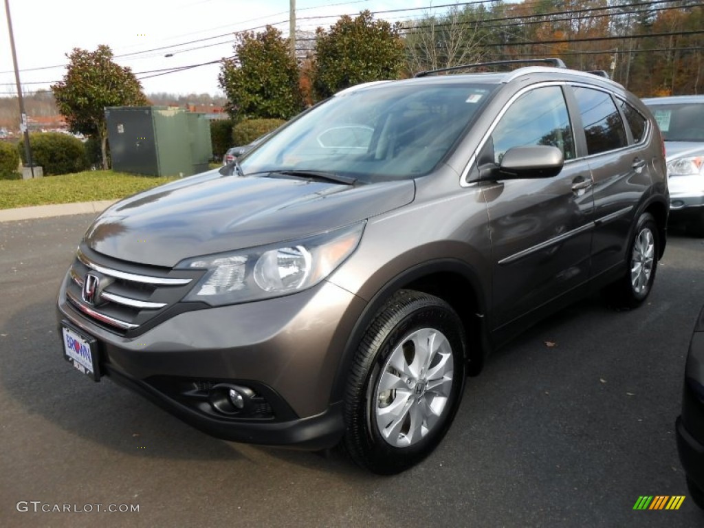 2012 CR-V EX-L 4WD - Polished Metal Metallic / Beige photo #3