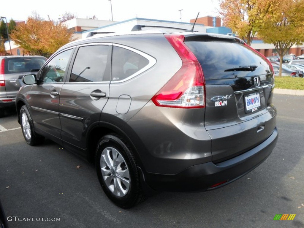 2012 CR-V EX-L 4WD - Polished Metal Metallic / Beige photo #4