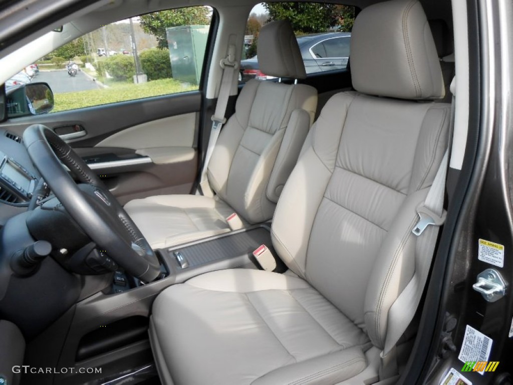 2012 CR-V EX-L 4WD - Polished Metal Metallic / Beige photo #8