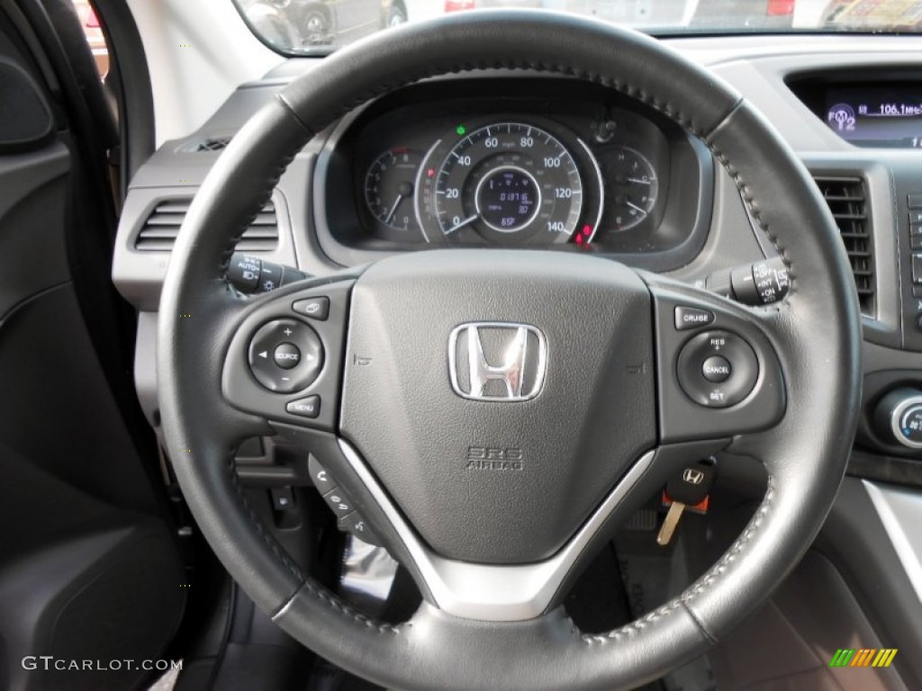 2012 CR-V EX-L 4WD - Polished Metal Metallic / Beige photo #11