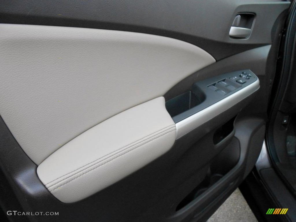 2012 CR-V EX-L 4WD - Polished Metal Metallic / Beige photo #12