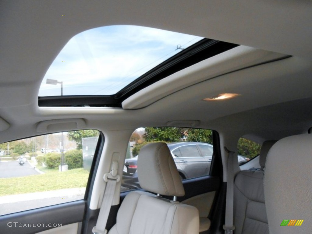 2012 CR-V EX-L 4WD - Polished Metal Metallic / Beige photo #16