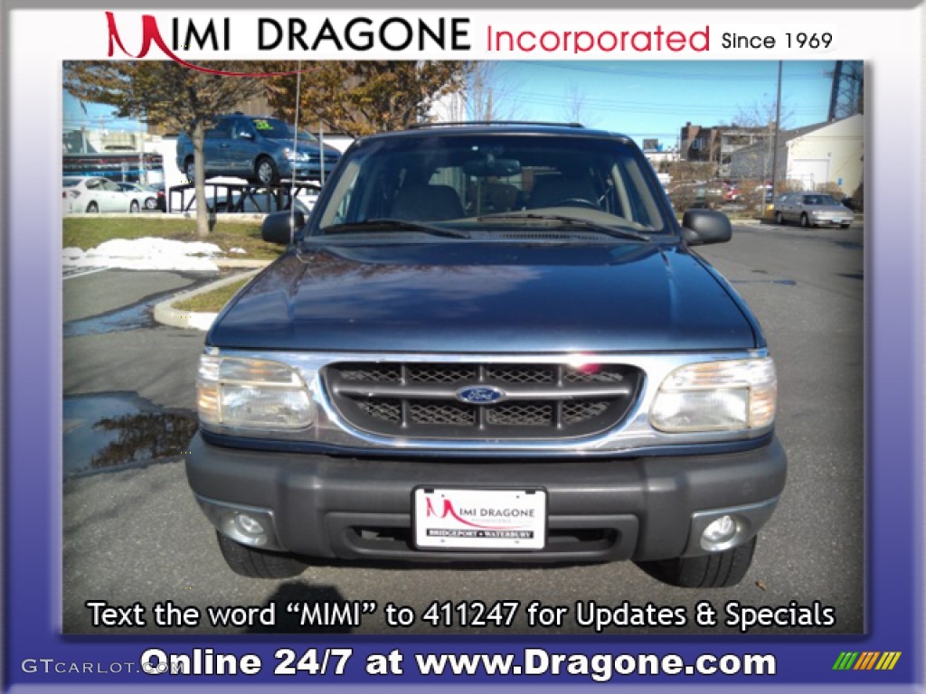 1999 Explorer XLT 4x4 - Deep Wedgewood Blue Metallic / Medium Prairie Tan photo #2