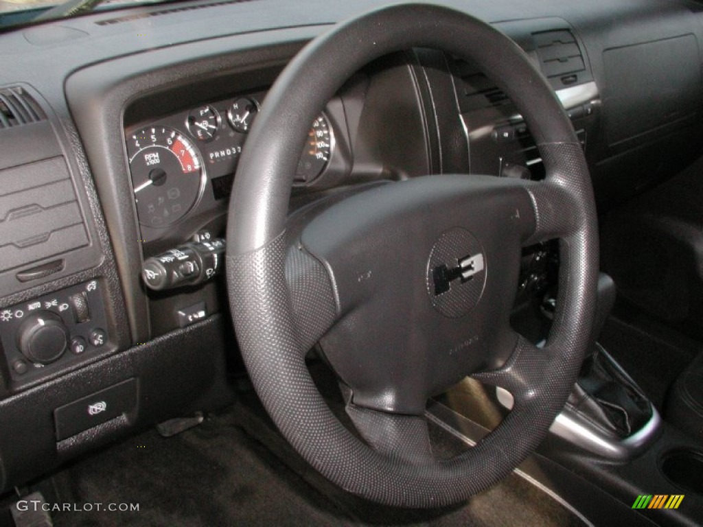 2006 Hummer H3 Standard H3 Model Ebony Black Steering Wheel Photo #73425470