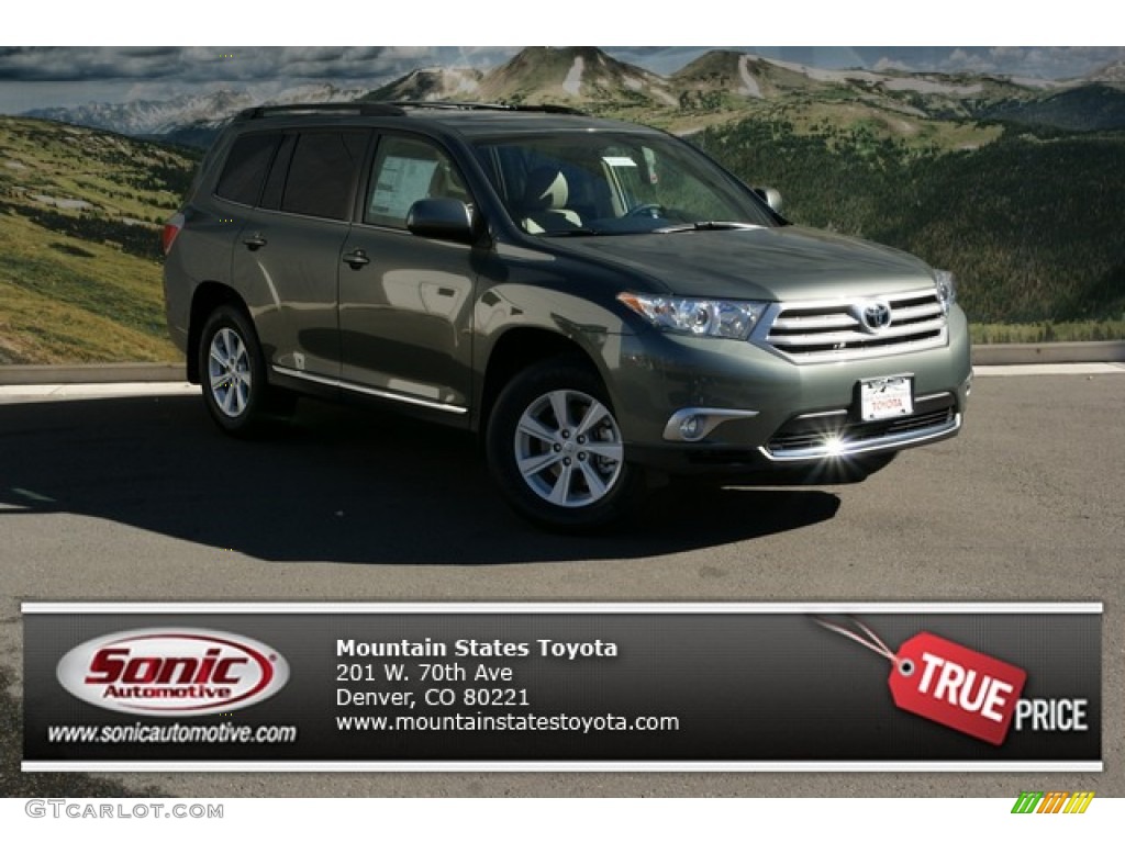 2013 Highlander SE 4WD - Cypress Green Pearl / Sand Beige photo #1