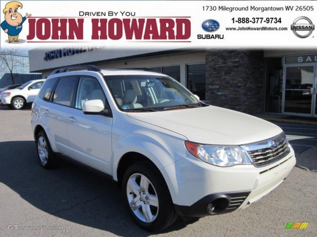 2009 Forester 2.5 X Premium - Satin White Pearl / Platinum photo #1