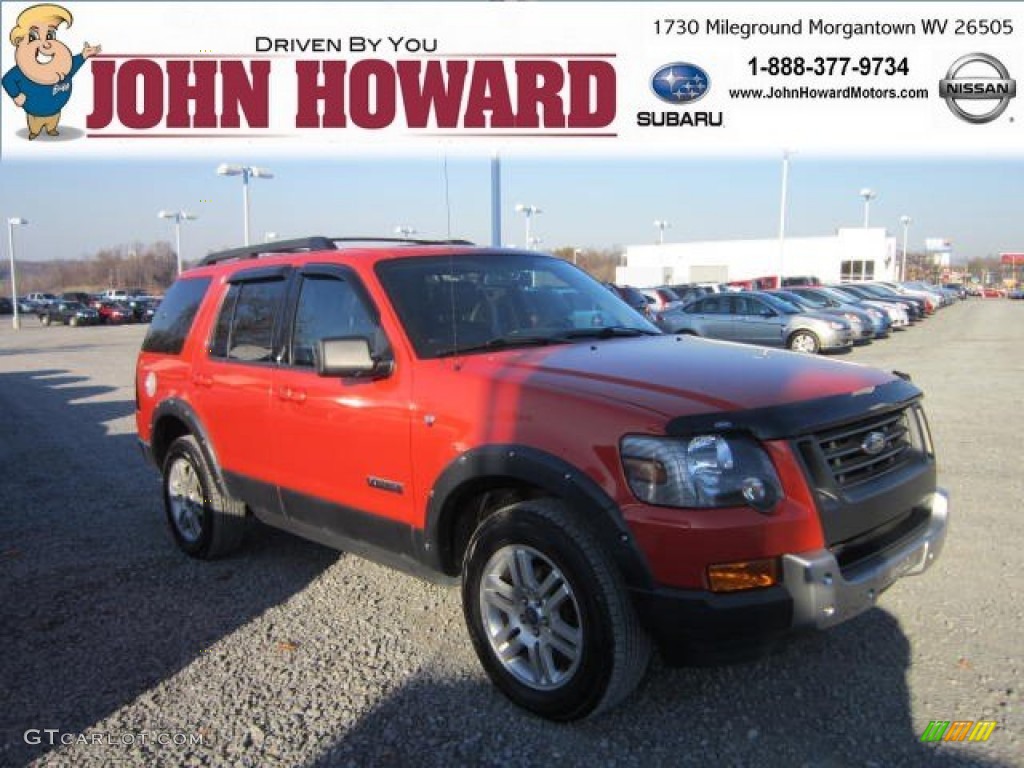 2007 Explorer XLT Ironman Edition 4x4 - Orange Frost Metallic / Black/Stone photo #1