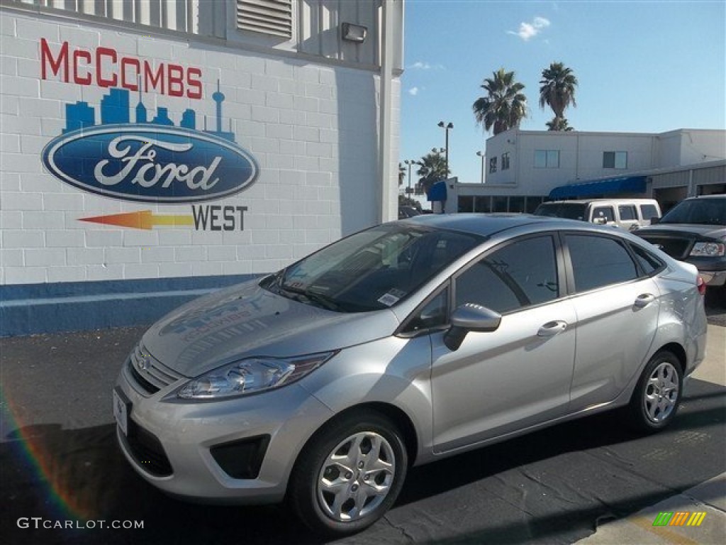 2013 Fiesta S Sedan - Ingot Silver / Charcoal Black/Light Stone photo #1