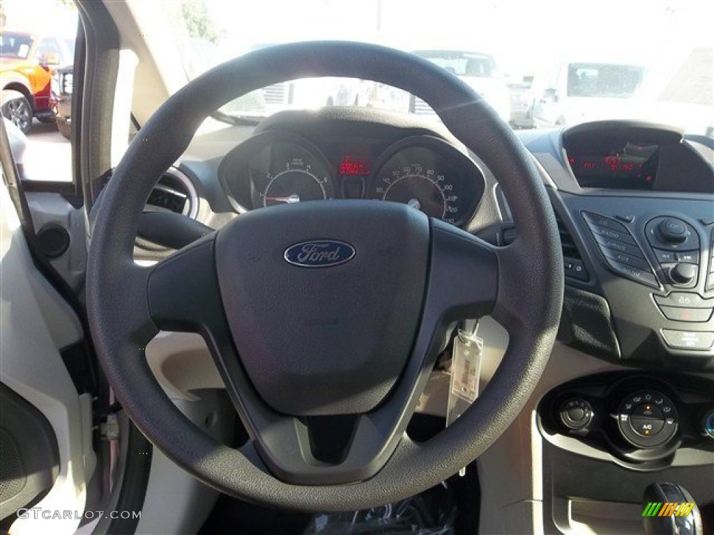 2013 Fiesta S Sedan - Ingot Silver / Charcoal Black/Light Stone photo #40