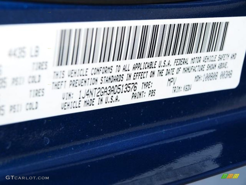 2010 Patriot Color Code PBS for Deep Water Blue Pearl Photo #73433729