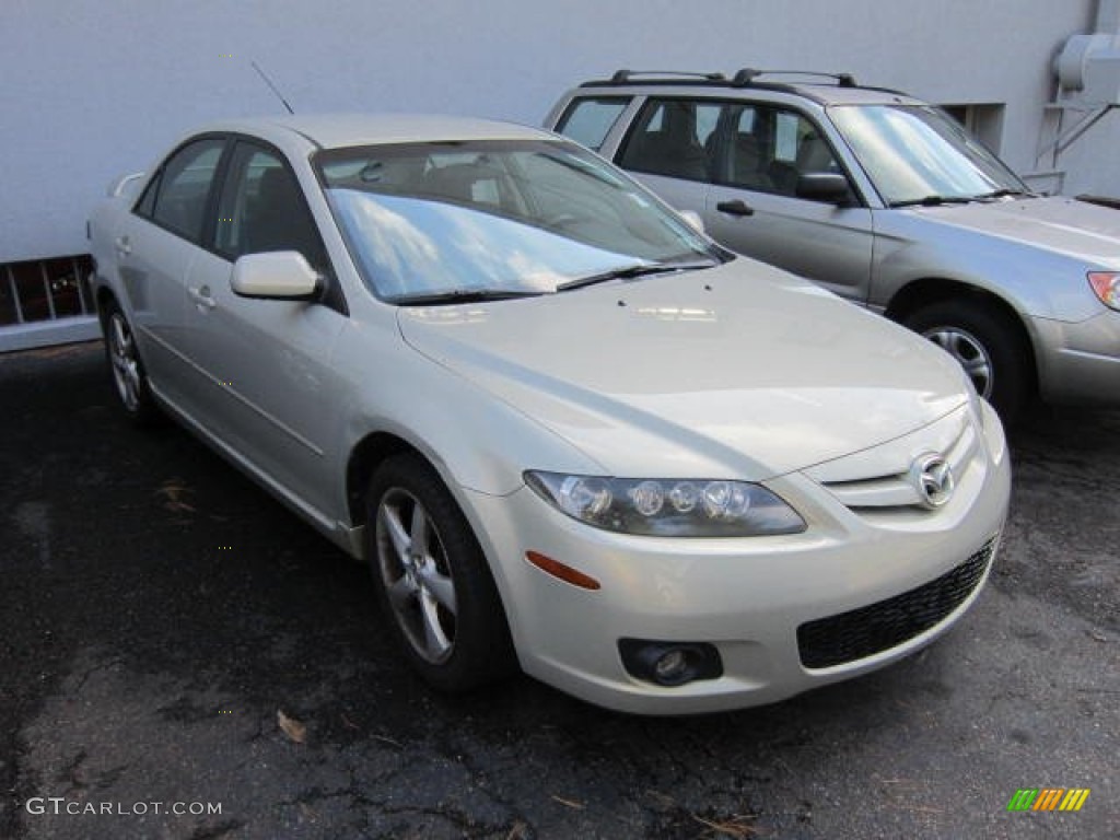 2006 MAZDA6 i Sport Sedan - Pebble Ash Metallic / Black photo #1