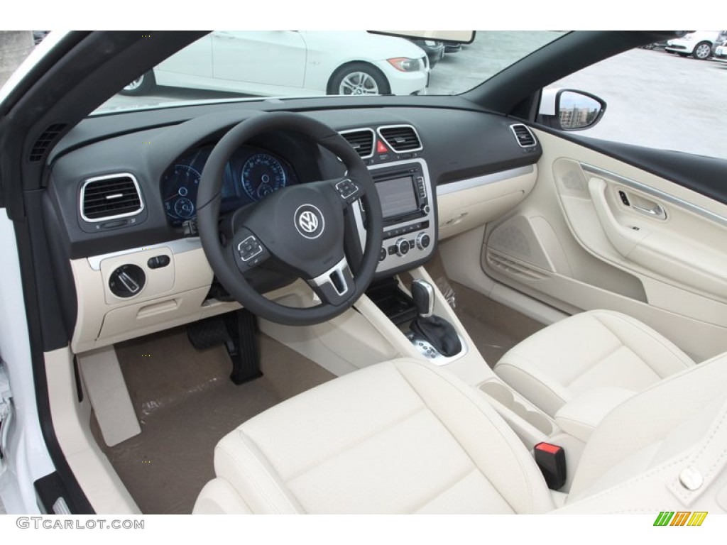 Cornsilk Beige Interior 2013 Volkswagen Eos Komfort Photo #73436068