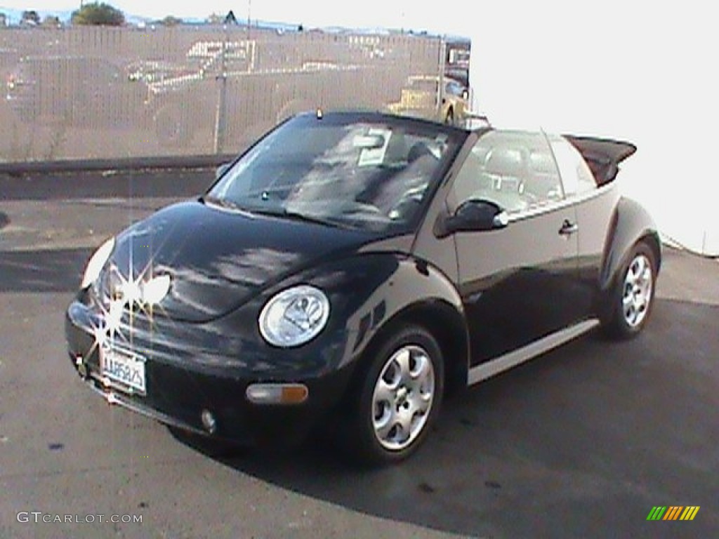 2003 New Beetle GLS Convertible - Black / Black photo #2
