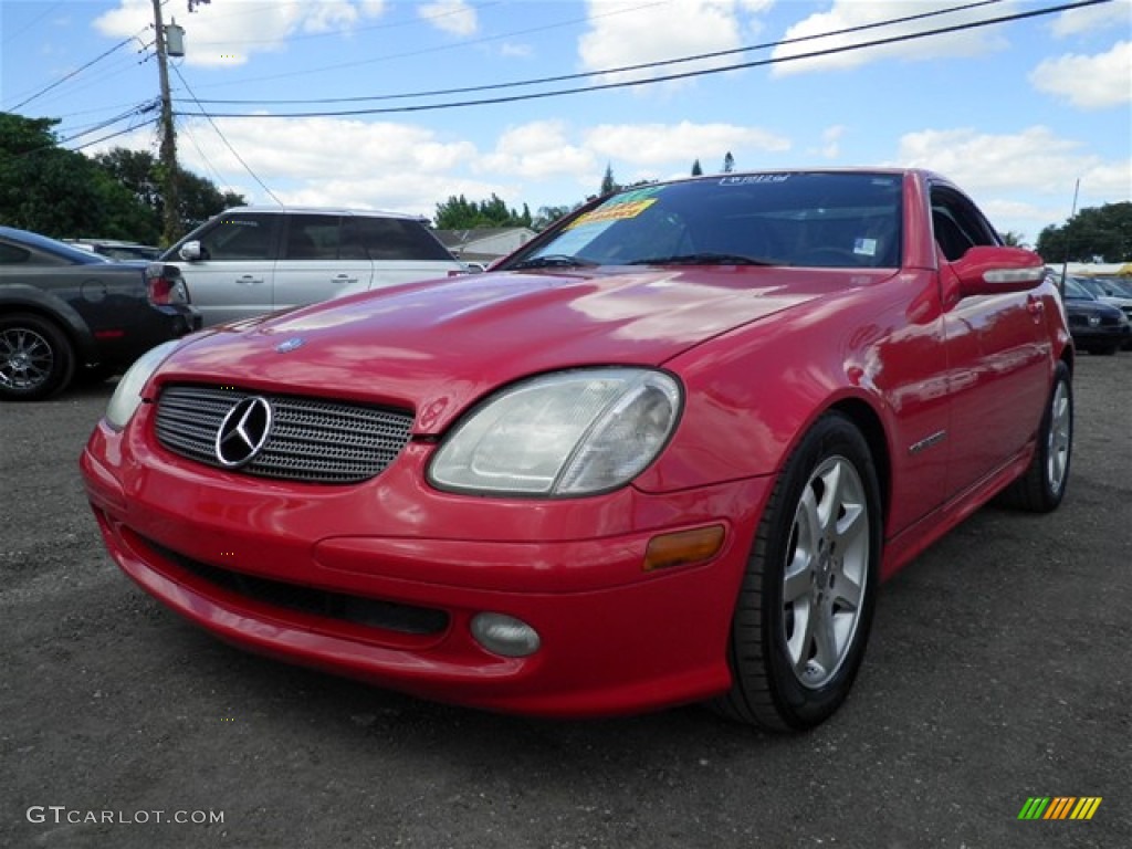 2002 SLK 230 Kompressor Roadster - Magma Red / Charcoal photo #7