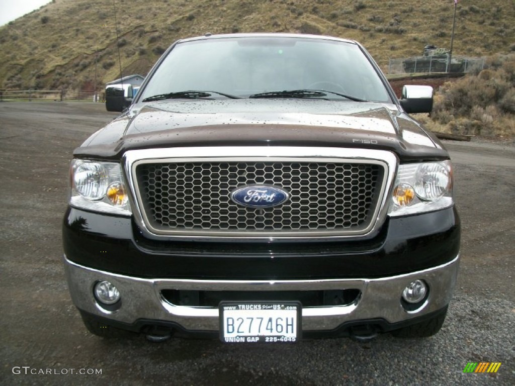 2006 F150 Lariat SuperCab 4x4 - Black / Black photo #6