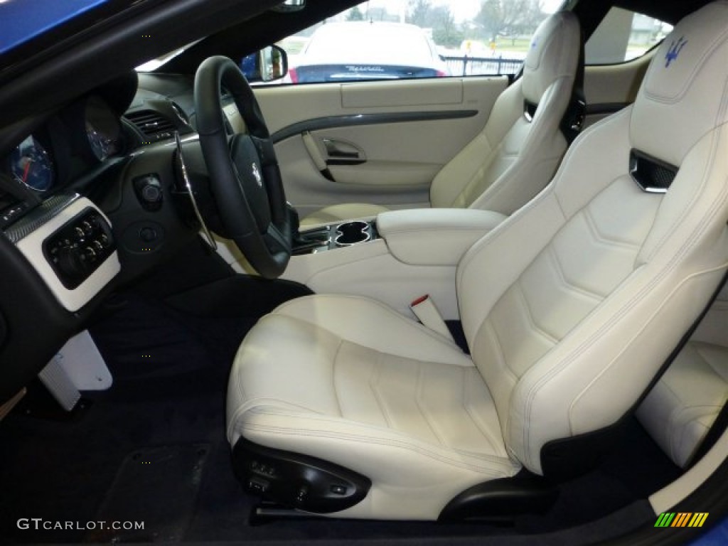 Bianco Pregiato Interior 2013 Maserati GranTurismo Sport Coupe Photo #73438291