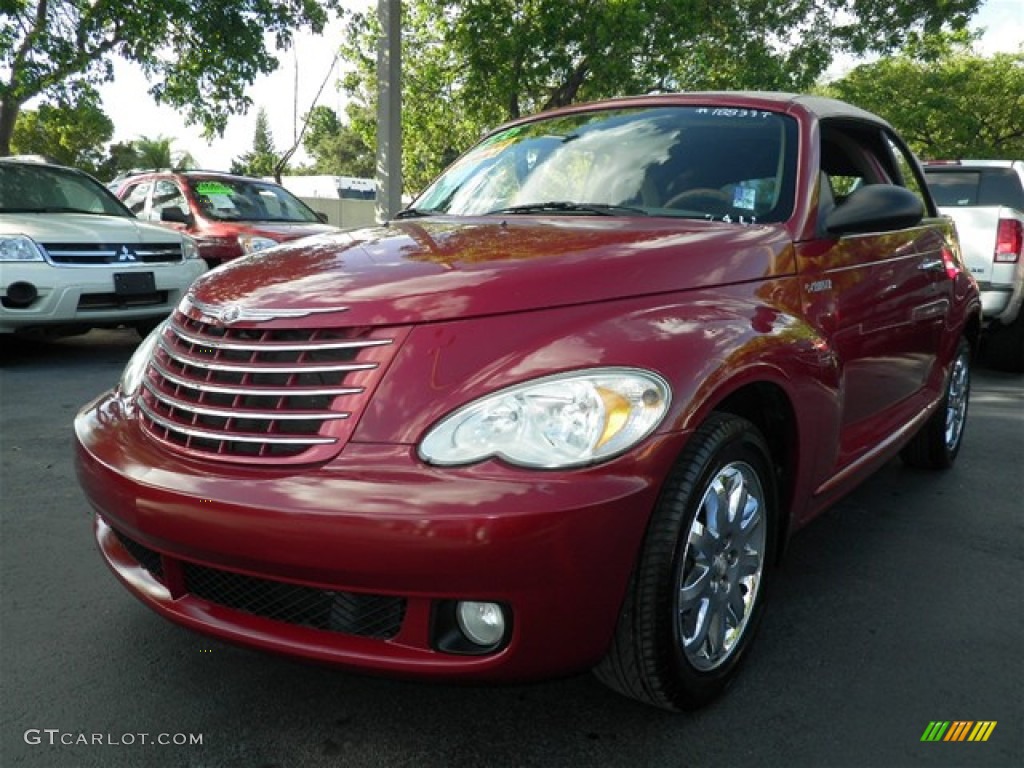 2006 PT Cruiser Touring Convertible - Inferno Red Crystal Pearl / Pastel Pebble Beige photo #7