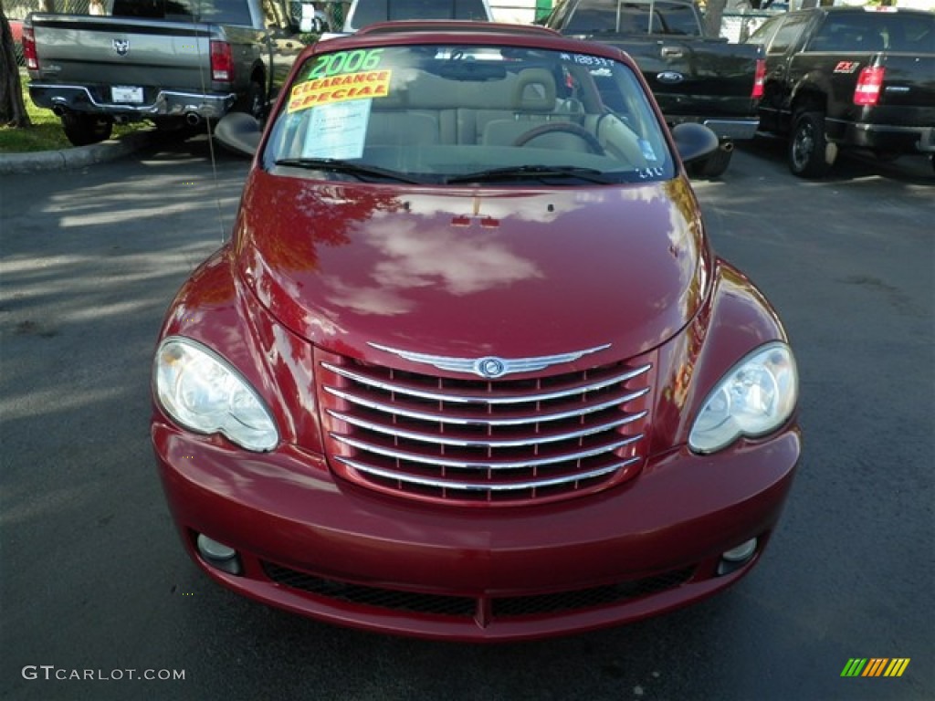 2006 PT Cruiser Touring Convertible - Inferno Red Crystal Pearl / Pastel Pebble Beige photo #19