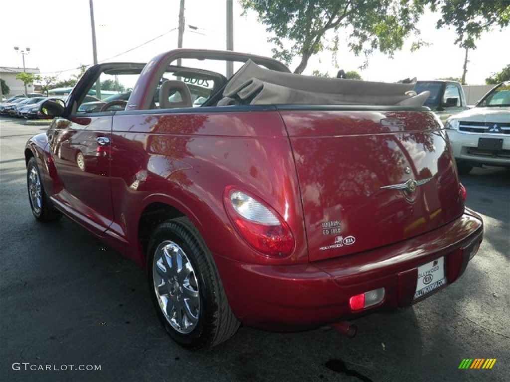 2006 PT Cruiser Touring Convertible - Inferno Red Crystal Pearl / Pastel Pebble Beige photo #22
