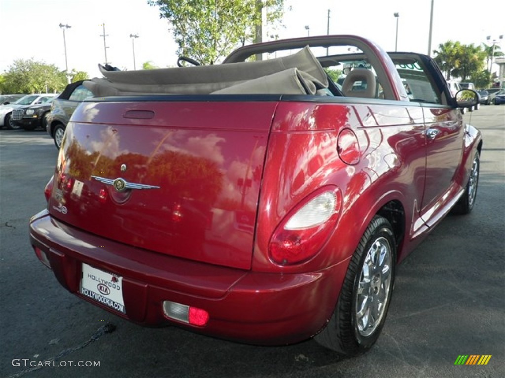 2006 PT Cruiser Touring Convertible - Inferno Red Crystal Pearl / Pastel Pebble Beige photo #24