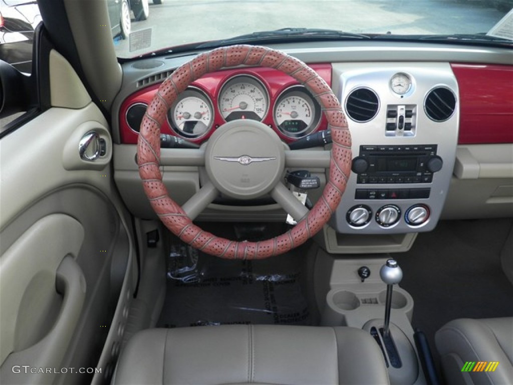 2006 PT Cruiser Touring Convertible - Inferno Red Crystal Pearl / Pastel Pebble Beige photo #28