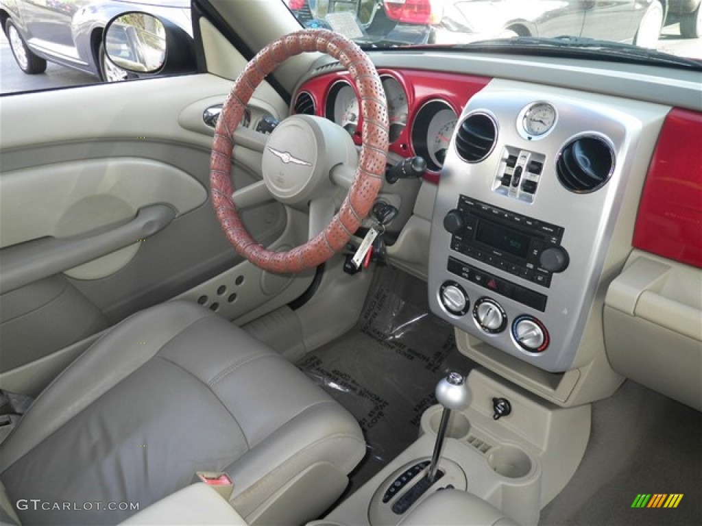 2006 PT Cruiser Touring Convertible - Inferno Red Crystal Pearl / Pastel Pebble Beige photo #29