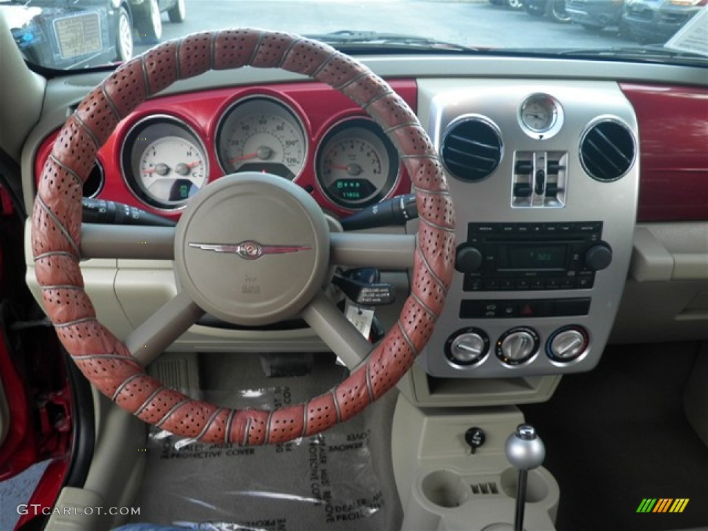 2006 PT Cruiser Touring Convertible - Inferno Red Crystal Pearl / Pastel Pebble Beige photo #37