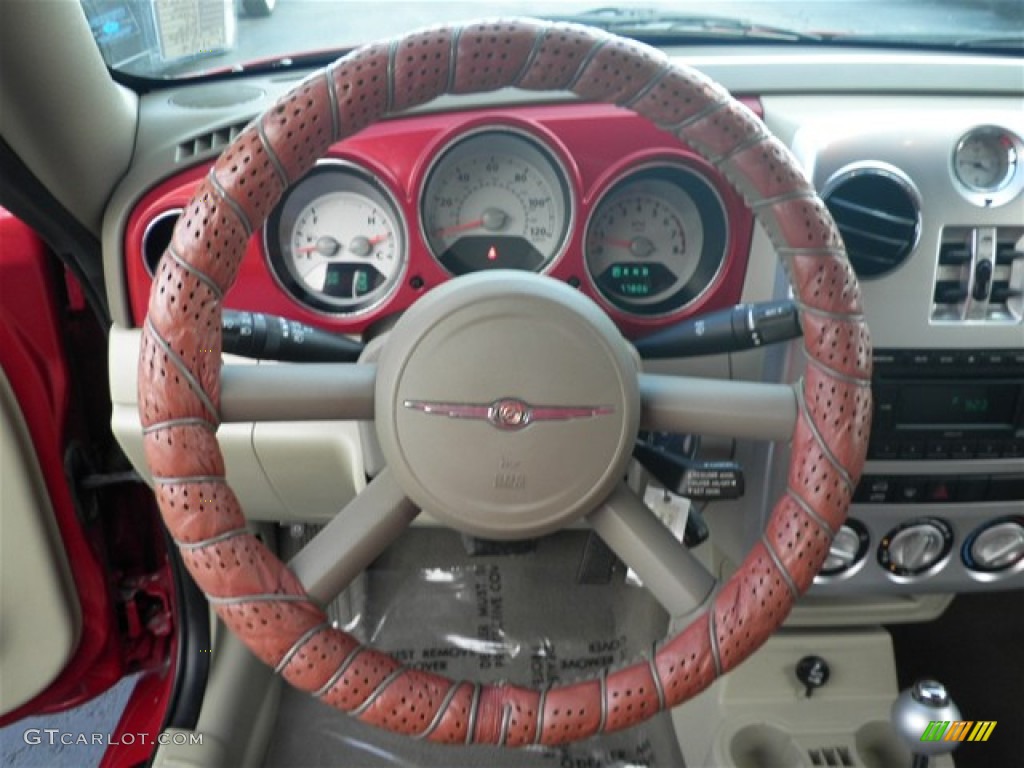 2006 PT Cruiser Touring Convertible - Inferno Red Crystal Pearl / Pastel Pebble Beige photo #38