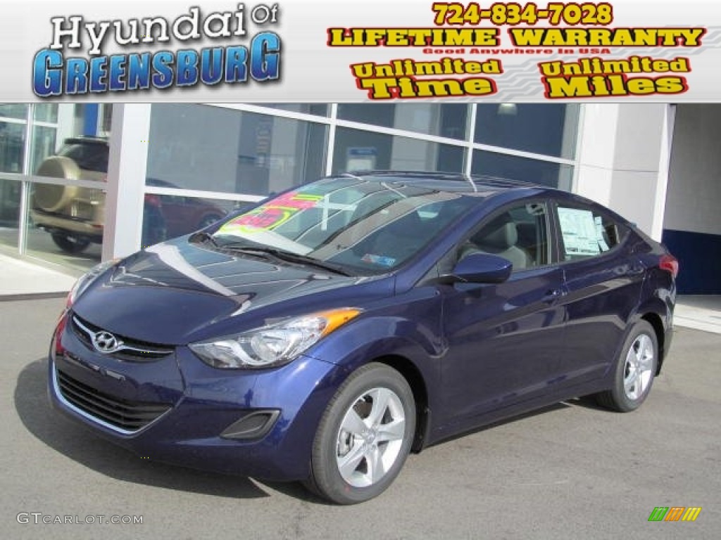 2013 Elantra GLS - Indigo Night / Gray photo #1