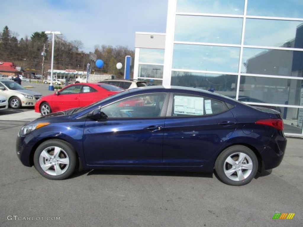 2013 Elantra GLS - Indigo Night / Gray photo #2