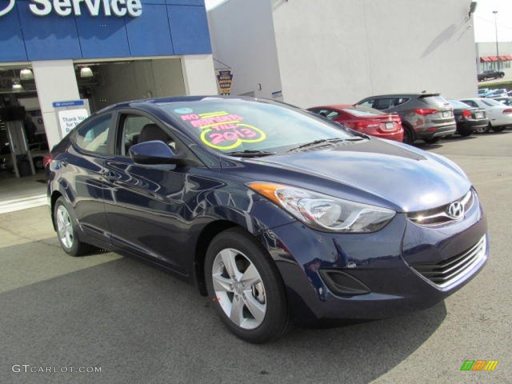 2013 Elantra GLS - Indigo Night / Gray photo #3