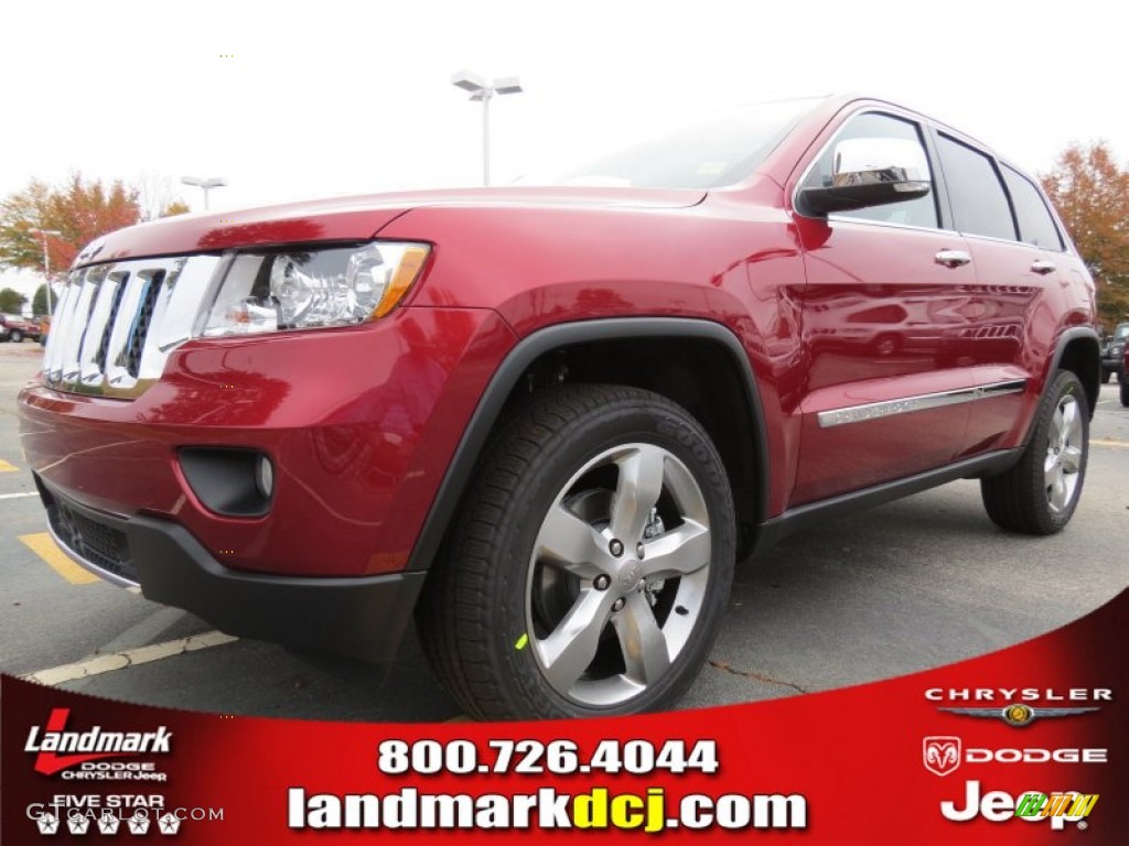 2013 Grand Cherokee Overland - Deep Cherry Red Crystal Pearl / New Saddle/Black photo #1