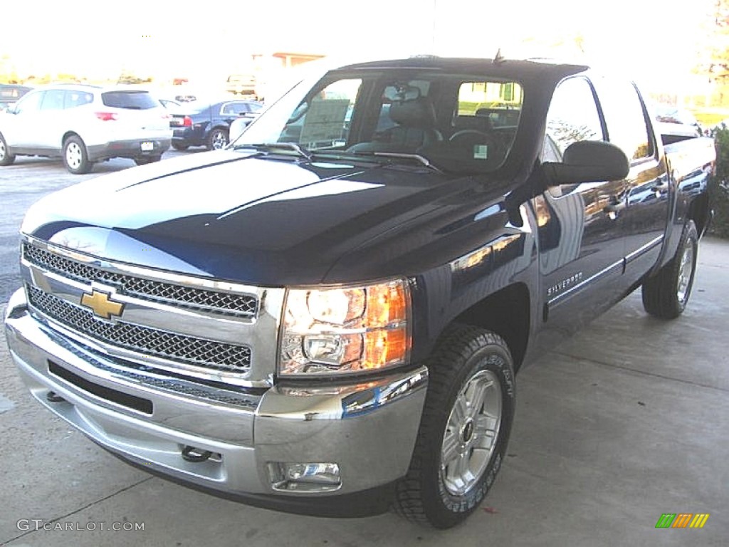 2013 Silverado 1500 LT Crew Cab 4x4 - Blue Topaz Metallic / Ebony photo #3