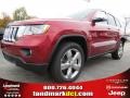 2013 Deep Cherry Red Crystal Pearl Jeep Grand Cherokee Overland 4x4  photo #1
