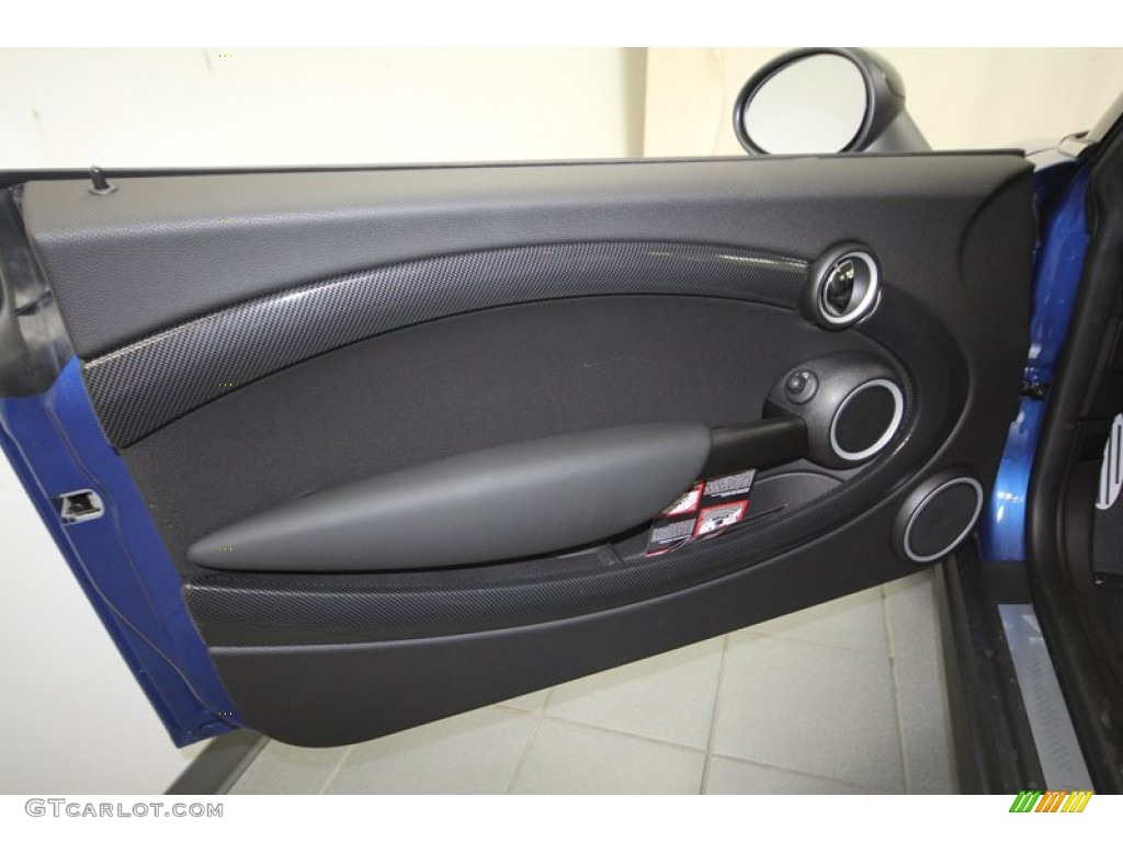 2013 Mini Cooper S Hardtop Carbon Black Door Panel Photo #73443853
