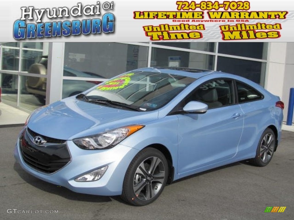 2013 Elantra Coupe SE - Blue Sky Metallic / Gray photo #1