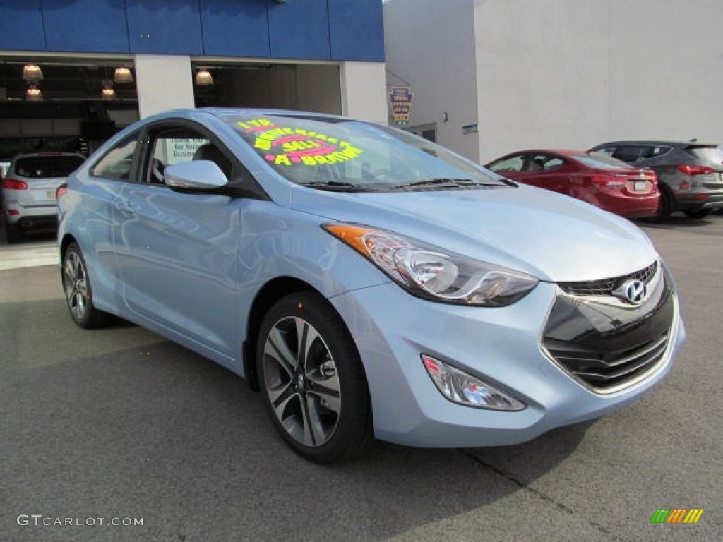 2013 Elantra Coupe SE - Blue Sky Metallic / Gray photo #4