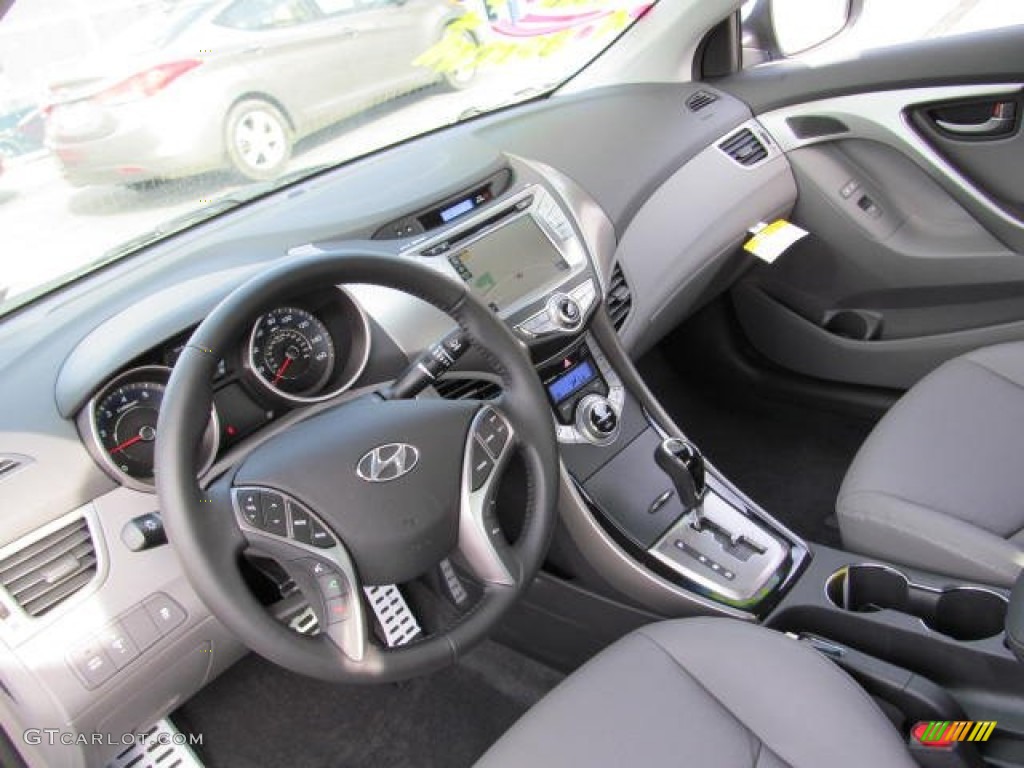 Gray Interior 2013 Hyundai Elantra Coupe SE Photo #73444004