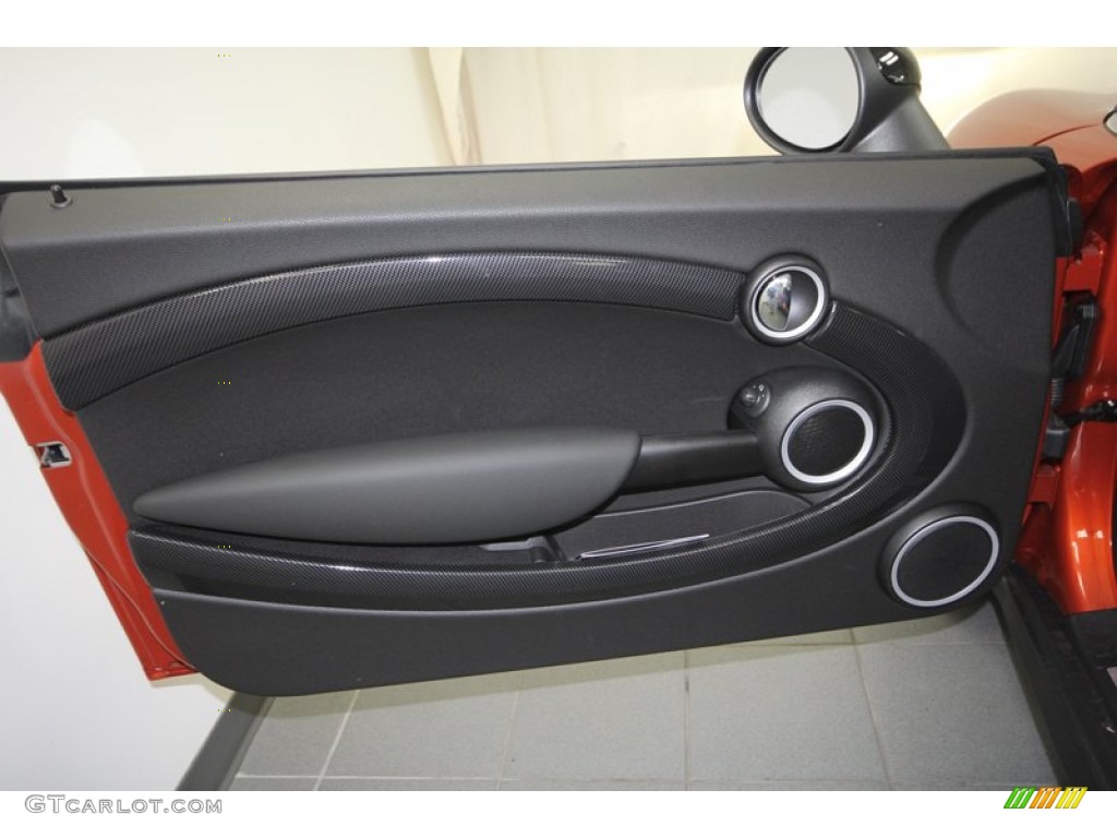 2013 Mini Cooper S Hardtop Carbon Black Door Panel Photo #73444406