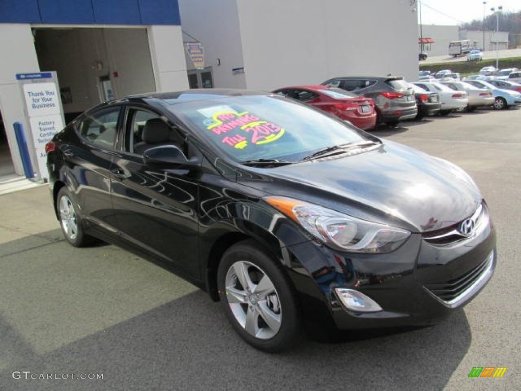 2013 Elantra GLS - Black / Gray photo #3