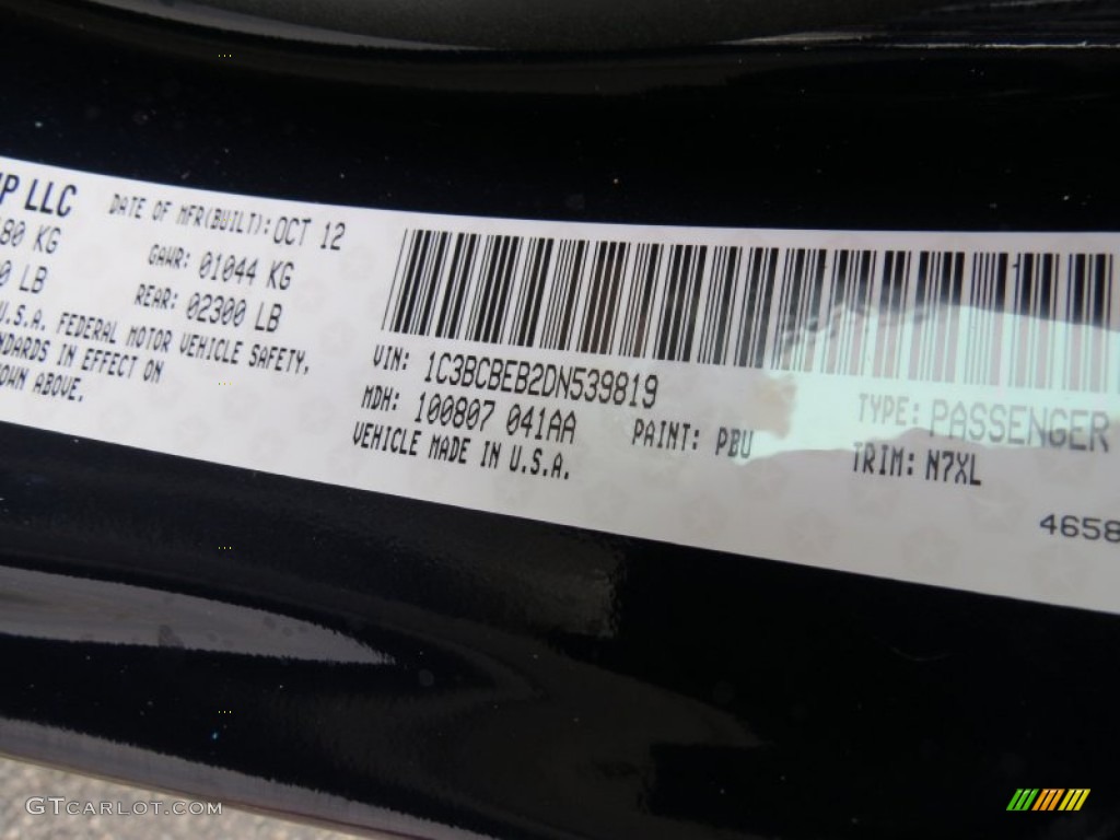 2013 200 Color Code PBU for True Blue Pearl Photo #73445324