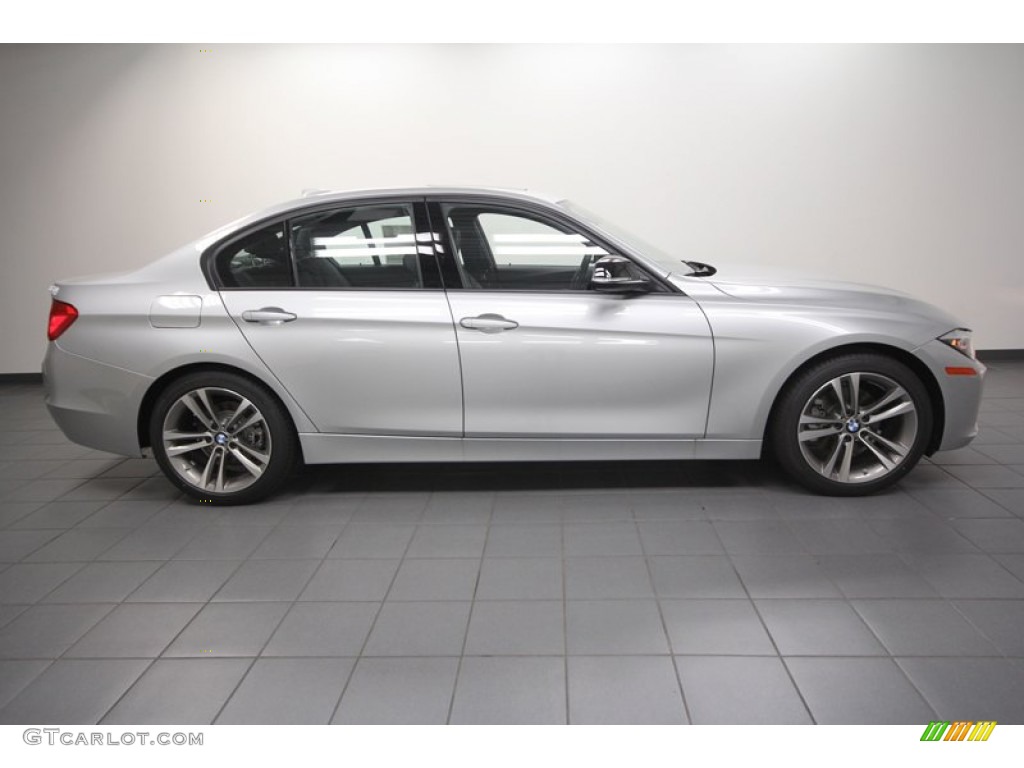 2013 3 Series 328i Sedan - Glacier Silver Metallic / Black photo #2