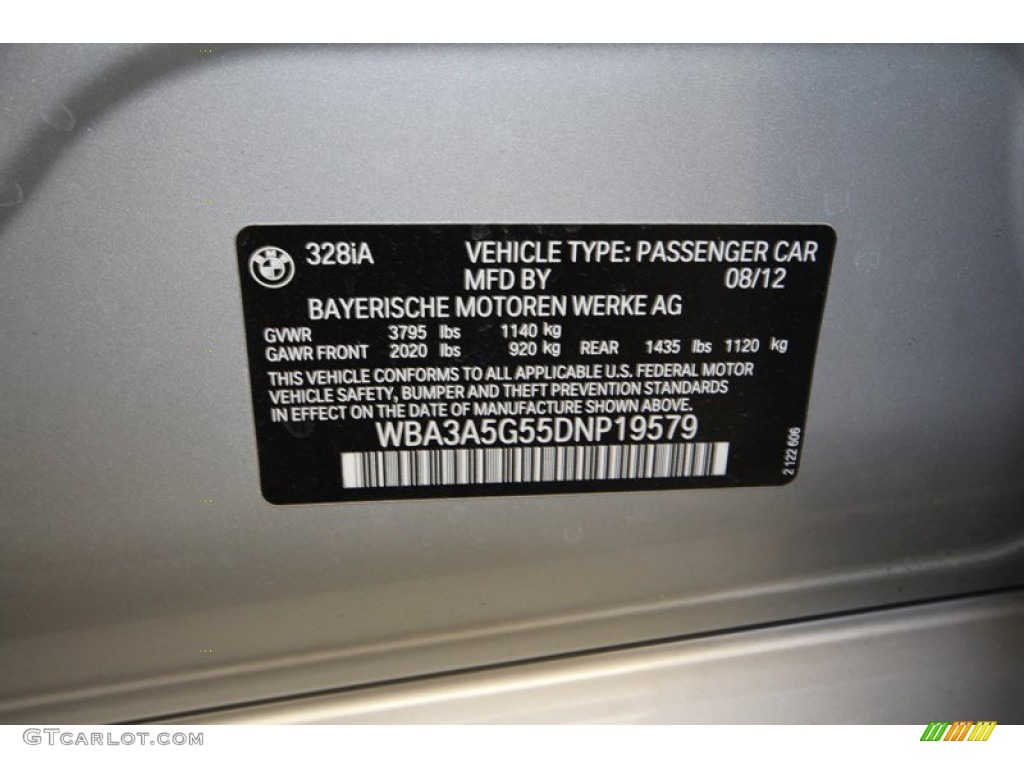 2013 3 Series 328i Sedan - Glacier Silver Metallic / Black photo #9