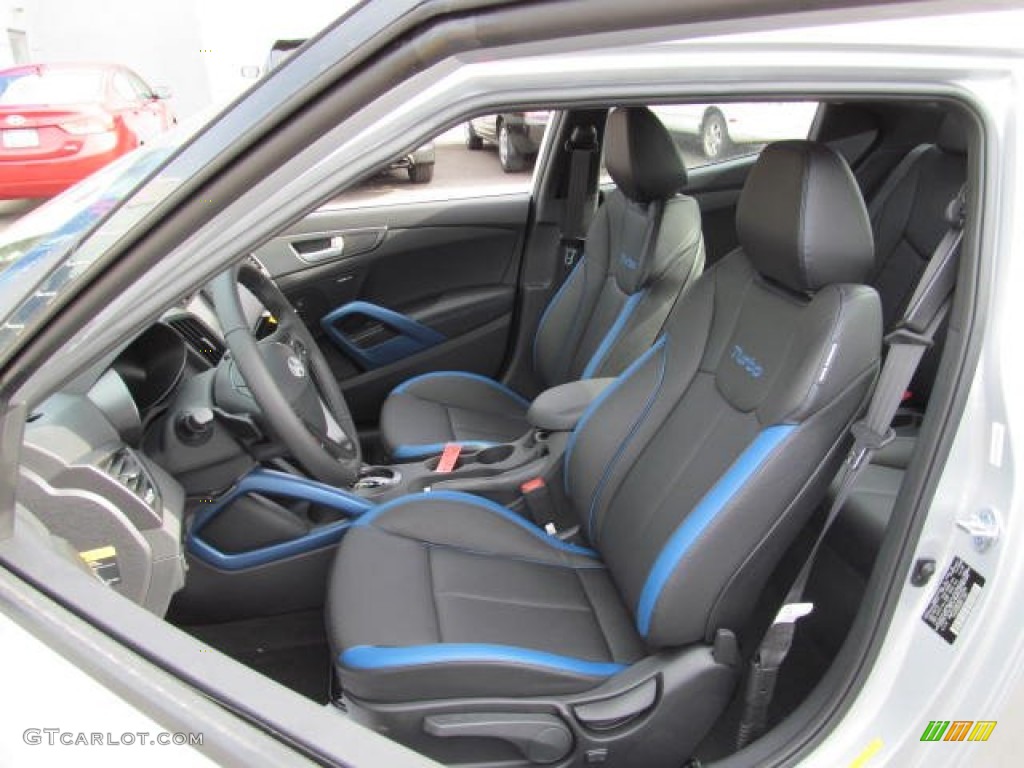 Blue Interior 2013 Hyundai Veloster Turbo Photo #73446134