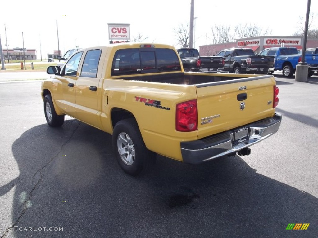 2006 Dakota Laramie TRX4 Quad Cab 4x4 - Solar Yellow / Medium Slate Gray photo #3