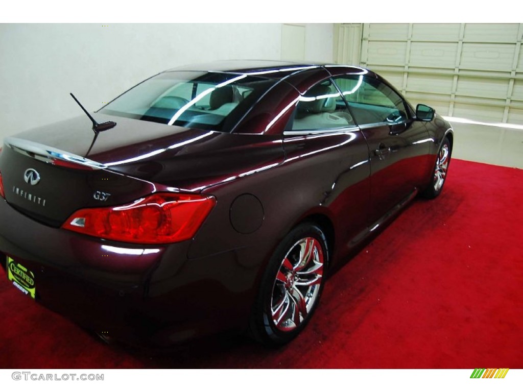 2010 G 37 Convertible - Midnight Red Garnet / Wheat photo #6